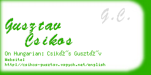 gusztav csikos business card